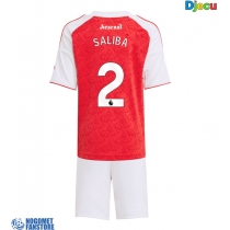 Arsenal William Saliba #2 Domaci Dres za djecu 2025-26 Kratak Rukav (+ Kratke hlače)